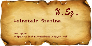 Weinstein Szabina névjegykártya